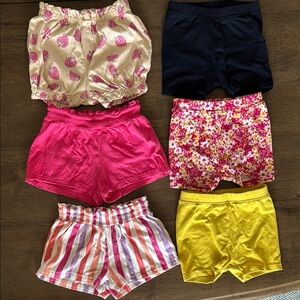 GAP Kids Shorts Set - Black, Pink, Yellow, Cream